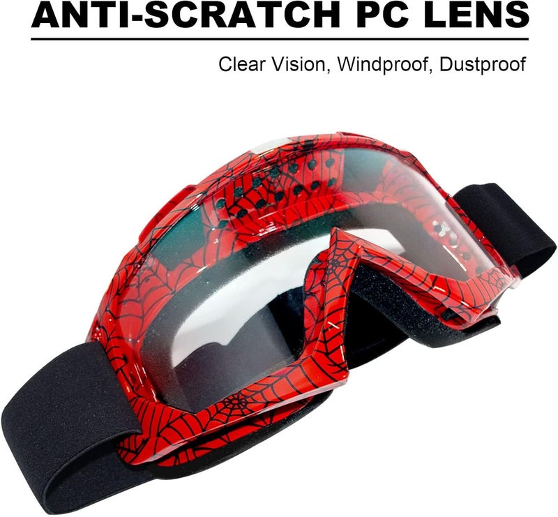 CoPvner Store Dirt Bike Goggles for Motorcycle, ATV, Motocross, Riding, Offroad - Adult, Men, Women, Youth, Kids - Image 2